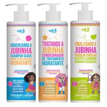 Kit Jubinha Widi Care Shampoo + Condicionador + Creme Levinho Hipoalergenico Vegano Linha Infantil