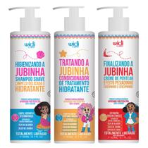 Kit Jubinha Widi Care Shampoo + Condicionador + Creme Pesadinho Hipoalergenico Vegano Infantil