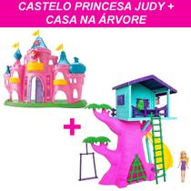 Kit Judy Casa na Árvore e Castelo Princesa Boneca Acessórios
