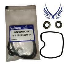 Kit Junta (guarnição) Tampa Válvula + 2 Coxim Fan Titan 150 Kit Junta (guarnição) Tampa Válvula + 2 Coxim Fan Titan 150
