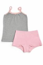 Kit Juvenil Feminino Camisete e Calcinha Boxer Algodão Premium Super Confortável 10 a 16 Anos