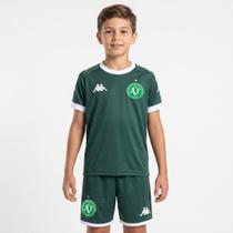 Kit Juvenil Kappa Chapecoense Supporter Echo Verde Escura