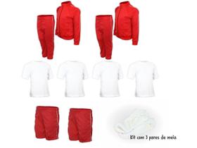 Kit Juvenil Uniforme Escolar Cojunto Helanca Elanca Completo Kit Juvenil Uniforme Escolar Cojunto Helanca Elanca Completo