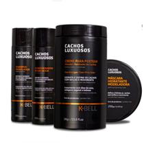 Kit K-Bell Cachos Luxuosos - Shampoo, Condicionador, Máscara e Creme de Pentear Kit K-Bell Cachos Luxuosos - Shampoo, Condicionador, Máscara e Creme de Pentear