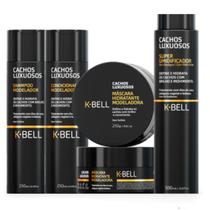 Kit K-Bell Cachos Luxuosos - Shampoo, Condicionador, Máscara e Umidificador