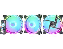 Kit K-Mex 3 Fans Cooler ARGB de 12 cm c/ Controladora - AABD