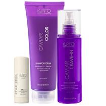 Kit K.Pro Caviar Color - Shampoo Cream 240ml + Leave-In 200ml + Style Stick 30g
