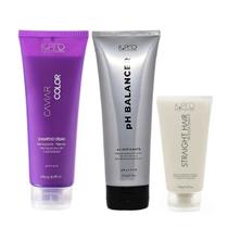 Kit K.Pro Caviar Color - Shampoo Cream 240ml + pH Acidificante 230g + Straight Hair 150ml