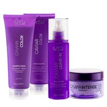 Kit K.Pro Caviar - Shampoo & Condicionador 240ml & Leave-In 200ml & Máscara Intense 165g