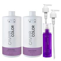Kit K.Pro Caviar - Shampoo Cream 1L & Condicionador 1Kg + Leave-In 200ml + Válvula Pump
