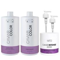 Kit K.Pro Caviar - Shampoo Cream 1L & Condicionador 1Kg & Máscara Intense 500g + Válvula Pump
