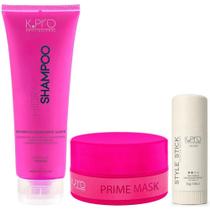 Kit K.Pro Hidra - Shampoo 240ml + Máscara Prime 200g + Style Stick 30g Kit K.Pro Hidra - Shampoo 240ml + Máscara Prime 200g + Style Stick 30g