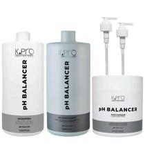 Kit K.Pro pH Balancer - Shampoo 1 Litro + Acidificante 1 Litro + Máscara 500gr + Válvulas Pump Kit K.Pro pH Balancer - Shampoo 1 Litro + Acidificante 1 Litro + Máscara 500gr + Válvulas Pump