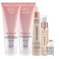 Kit K.Pro Profissional Regenér Shampoo + Condicionador + Balm + Óleo + Ampola Kit K.Pro Profissional Regenér Shampoo + Condicionador + Balm + Óleo + Ampola