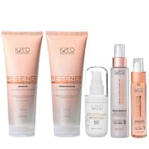 Kit K.Pro Regenér - Shampoo 240 + Condicionador 240ml + Balm 120ml + Óleo 60ml + K21 30ml Kit K.Pro Regenér - Shampoo 240 + Condicionador 240ml + Balm 120ml + Óleo 60ml + K21 30ml
