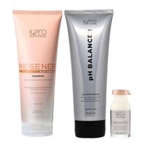 Kit K.Pro Regenér Shampoo 240ml + Ampola 10ml + pH Balancer Acidificante 230g Kit K.Pro Regenér Shampoo 240ml + Ampola 10ml + pH Balancer Acidificante 230g