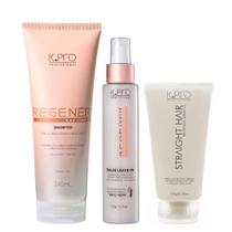Kit K.Pro Regenér - Shampoo 240ml + Balm Leave-In 120g + Straight Hair 150ml
