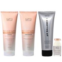 Kit K.Pro Regenér Shampoo 240ml + Condicionador 240ml + Ampola 10ml + pH Balancer Acidificante 230g