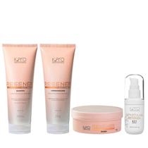 Kit K.Pro Regenér - Shampoo 240ml + Condicionador 240ml + Máscara 165g + K21 30ml Kit K.Pro Regenér - Shampoo 240ml + Condicionador 240ml + Máscara 165g + K21 30ml
