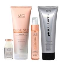 Kit K.Pro Regenér Shampoo 240ml + Lipidium Oil 60ml + Ampola 10ml + pH Acidificante 230g Kit K.Pro Regenér Shampoo 240ml + Lipidium Oil 60ml + Ampola 10ml + pH Acidificante 230g