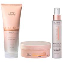 Kit K.Pro Regenér - Shampoo 240ml + Máscara 165g + Balm Leave-In 120ml Kit K.Pro Regenér - Shampoo 240ml + Máscara 165g + Balm Leave-In 120ml