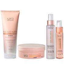 Kit K.Pro Regenér - Shampoo + Máscara + Leave-In Balm + Óleo Kit K.Pro Regenér - Shampoo + Máscara + Leave-In Balm + Óleo