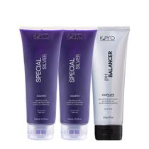 Kit K.Pro Special Silver Ph 5.5 a 6.5 Shampoo Extra e Acidificante (3 produtos) Kit K.Pro Special Silver Ph 5.5 a 6.5 Shampoo Extra e Acidificante (3 produtos)