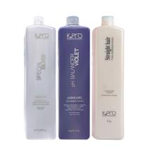 Kit K.Pro Special Silver Shampoo Straight Hair Protetor Térmico e Violet Acidificante (3 produtos)
