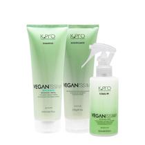 Kit K.Pro Veganíssima - Shampoo Balance 240ml + Acidificante 230g + Leave-In Acqua Oil 200ml