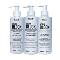 Kit Kaedo Professional Vegan Block Shampoo, Condicionador, Óleo em Creme Kit Kaedo Professional Vegan Block Shampoo, Condicionador, Óleo em Creme