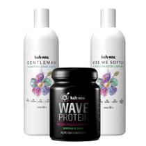 Kit Kah-Noa Higienizadores Shampoo Condicion E Wave Protein