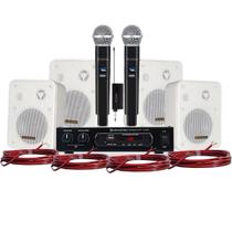 Kit Karaokê/festas/eventos 4 Caixas Som 400w Usb,bluetotth