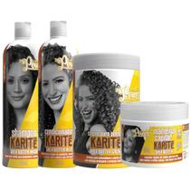 Kit Karité Soul Power Shampoo Condicionador Mascara E Creme De Pentear Pote Grande Vegano Capilar