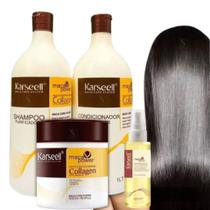 Kit Karseell Completo Shampoo 1Lt Condicionador 1lt Máscara 500g Óleo 60Ml