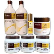 Kit Karseell Exclusivo 7 Itens Shampoo Condicionador Óleo Máscaras Cronograma Capilar