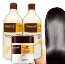 Kit Karseell Máscara Collagen 500G +1L Shampoo E 1LCondicionador