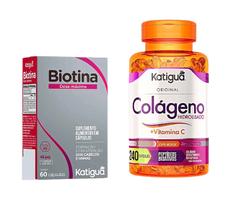 Kit Katigua Colágeno Hidrolisado 240 Caps + Biotina 60 Caps