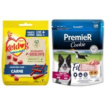 Kit Keldog Bifinho Mini Carne 500g + Premier Cookie Frango