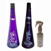 Kit Kellan Smooth Shampoo E Ativo Matizador + Finalizz
