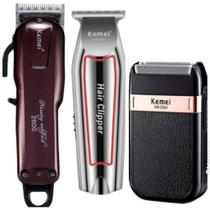 Kit Kemei 2600 Kemei 032 Kemei Shaver 2024 Elétricas Bivolt