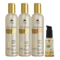 Kit Keracare Classic 1 Shamp Hidratante 1 Shamp Limpeza 1 Cond Humectante + Óleo Silicone Avlon