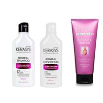kit Kerasys - Repairing Kit Shampoo 180ml + Condicionador 180ml + Keramide Damage Clinic Máscara 200ml kit Kerasys - Repairing Kit Shampoo 180ml + Condicionador 180ml + Keramide Damage Clinic Máscara 200ml