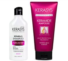 Kit Kerasys Shampoo Repairing 180ml + Keramide Damage Clinic Máscara 200ml