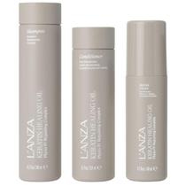 Kit Keratin Healing Oil Shampoo, Condicionador Lustrous e Defrizz Cream Lanza Kit Keratin Healing Oil Shampoo, Condicionador Lustrous e Defrizz Cream Lanza