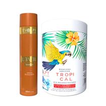 Kit keratina e máscara bio reconstrutora evolpy liss