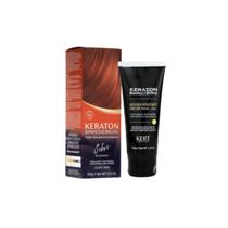 Kit Keraton Banho de Brilho Tonalizante 100g Creme Reconstrutor Cor Cobre