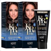 Kit Kert Keraton: 2 Tonalizantes Banho de Brilho Vegan Chocolate Marrom100g Kit Kert Keraton: 2 Tonalizantes Banho de Brilho Vegan Chocolate Marrom100g