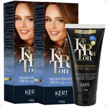 Kit Kert Keraton: 2 Tonalizantes Banho de Brilho Vegan Mel Marrom Dourado 100g Kit Kert Keraton: 2 Tonalizantes Banho de Brilho Vegan Mel Marrom Dourado 100g