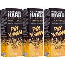 Kit Kert Keraton Hard Color Psy Yellow 100g - 3 Unidades