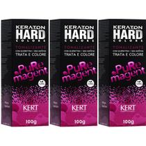 Kit Kert Keraton Hard Color Pure Magent 100g - 3 Unidades